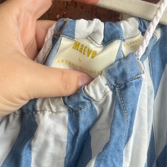 Maeve Anthropologie Chambray Printed Halter Top Size XL - Picture 7 of 12